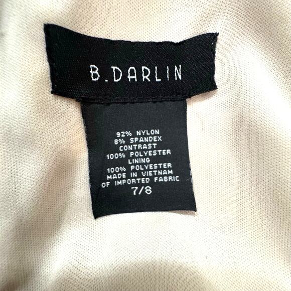 B. Darlin Womens Black Floral Lace Dress with Tulle Sz 7/8 Homecoming Party Prom - Picture 11 of 13